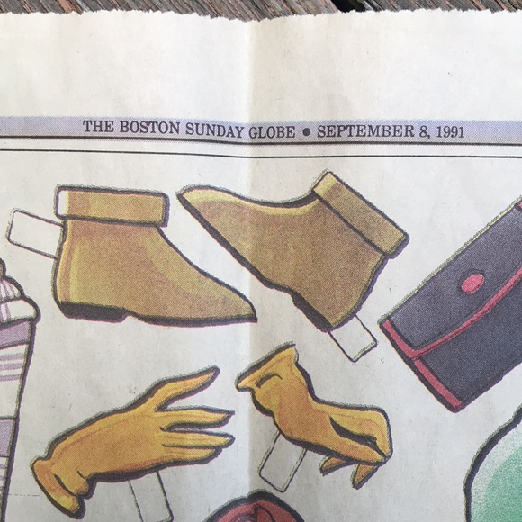 1991 Boston Globe ad w/ paper doll - Picture 3 of 4
